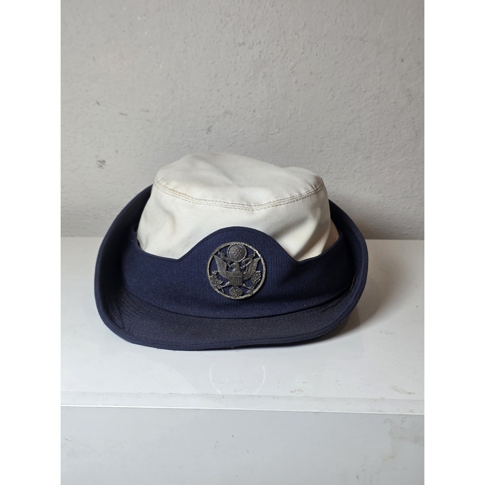SAM BONK NURSE SERVICE CAP AIR FORCE COMMISSIONED OFFICER HAT AND PIN